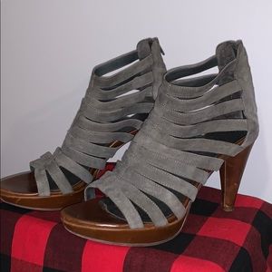 Vintage 00s Jeffery Campbell Marley 2 grey gladiator platforms